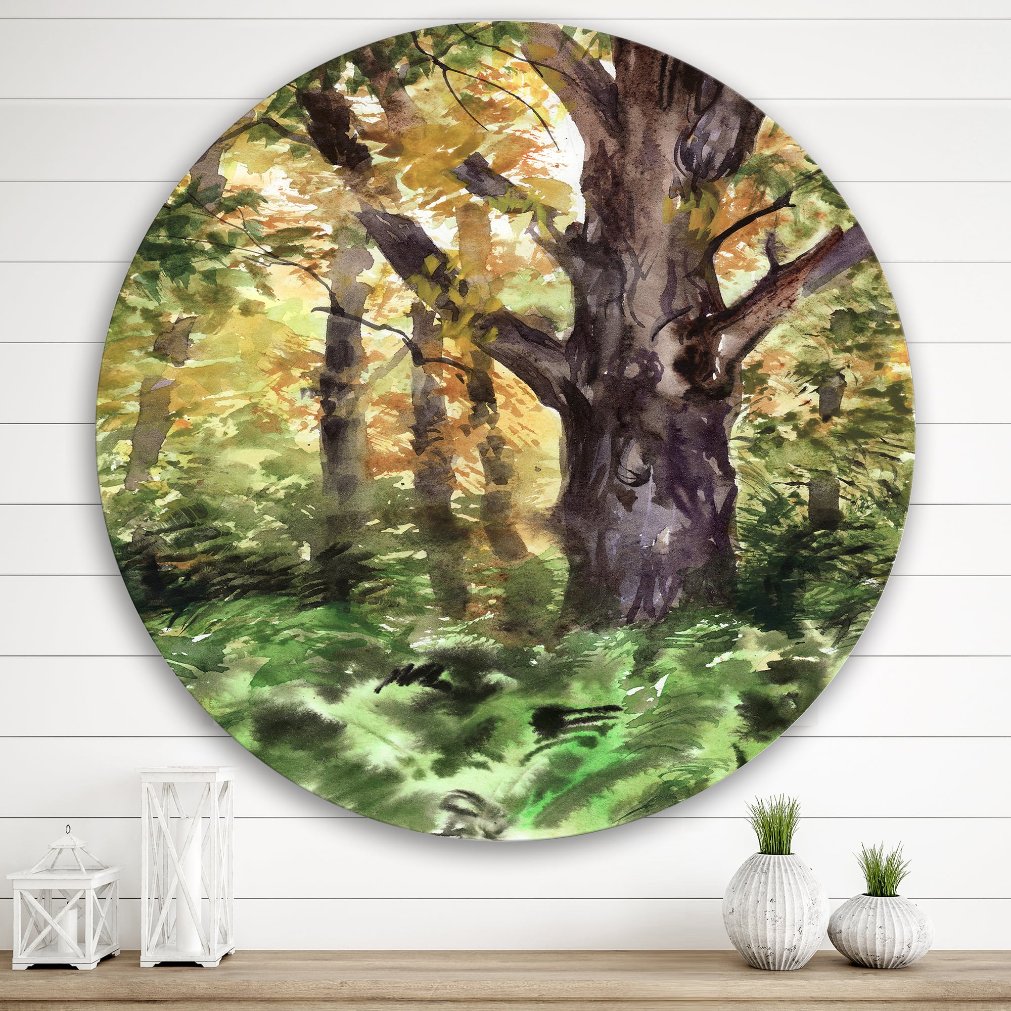 Designart - Large Tree In Autumn Forest